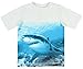 Boys Ocean Pacific Shark White Rash Guard Shirt