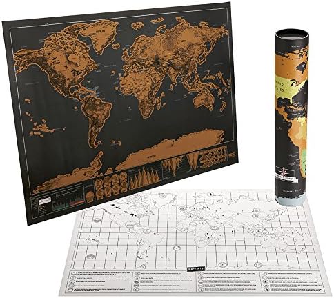 Scratch off World Map, HLWSUPER World Travel Tracker Map Scratch off Place You Travel Perfect Traveller's Personalized Gift