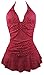 Spring Fever Women's Vintage Polka Dot One Piece Pin Up Monokinis Swimsuit
