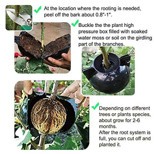 MIIIM 9 PCS Air Layering Propagation Kit With Zip Ties, Reusable Half