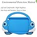 [Cartoon Car Style]Ipad Mini Case,TopEs Kids Fun Mini Cartoon Shockproof Silicone Protective Case Cover+(Tempered Glass Screen Protector) for iPad Mini, Mini 2, Mini 3 and Retina Models (Blue)
