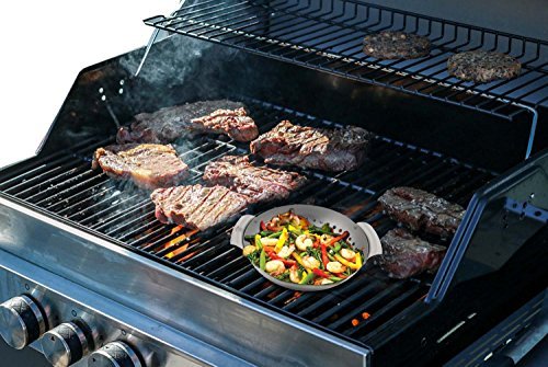 Yukon Glory 3-Piece Mini BBQ Grill Accessories Basket Set with Cleaning Pads,for Grilling Vegetables, Chicken Pieces Best Grill Basket Set - Great Birthday Gifts for Men! - Thumbnail 4