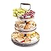 Tiered Serving Stand 3 Tier Tray With Handle Party Trays and Platters Galvanized