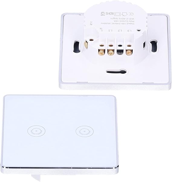 Smart Switch Smart WiFi Light Switch Funciona con Alexa Echo dot Google Home IFTTT Roqi y iOS Siri corriente nominal de 10A certificacin de producto CE FCC y ROHS estndar britnico material