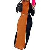 Famnbro Women's Sleeveless Turtleneck Sweater Sexy High Slit Long Maxi Dress Ribbed Knitted Top