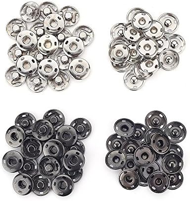 40 Sets Metal Snap Fastener Press Stud Sewing Button For Dress Clothing Bags (17mm)