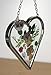 Mom Suncatcher with Heart Charm - Heart Shaped Stained Glass Pressed Flower Hanging Decoration - 4