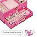 SONGMICS Ballerina Musical Jewelry Box for Little Girls, Faux Leather Music Box with Pullout Drawer, Pink Mermaid UJMC14PK