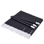 eBoot 300 Pack Disposable Lip Brushes Lipstick Gloss Wands Applicator Makeup Tool Kits, Black