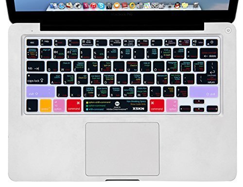 XSKN Adobe Dreamweaver Shortcuts Keyboard Skin Hot Keys DW Keyboard Cover for Macbook Air 13 & Macbook Pro 13 15 17, Retina (US / European ISO Keyboard)