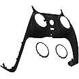 eXtremeRate Black Decorative Trim Shell Compatible with p s 5 Controller, Soft Touch DIY Replacement Clip Shell, Custom Plates Cover Compatible with p s 5 Controller with Accent Rings
