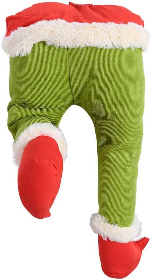 sanjianke-fs Christmas Elf Body Decorations Elf Arms and Legs for Christmas Tree Decoration Christmas Burlap Garland Decorations Pose-able Plush Legs for Garden Tree Ornaments