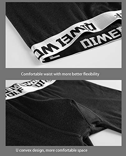 Thermal Underwear for Men Fleece Lined Thermals Men\'s Base Layer Long John Set Gifts Black L