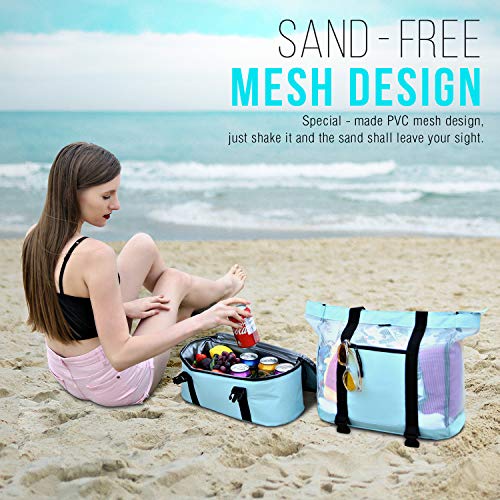 5 LILICALL+Mesh+Beach+Tote+Cooler