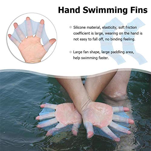 Neepanda Frog Silicone Swimming Fins Handcuffs Flippers HydraHand Hand Paddles Swim Palm Finger for Kids Men Women Swimming Surfing Diving Water Exercise Training-Increased Water Resistance(M, Blue) - Thumbnail 4