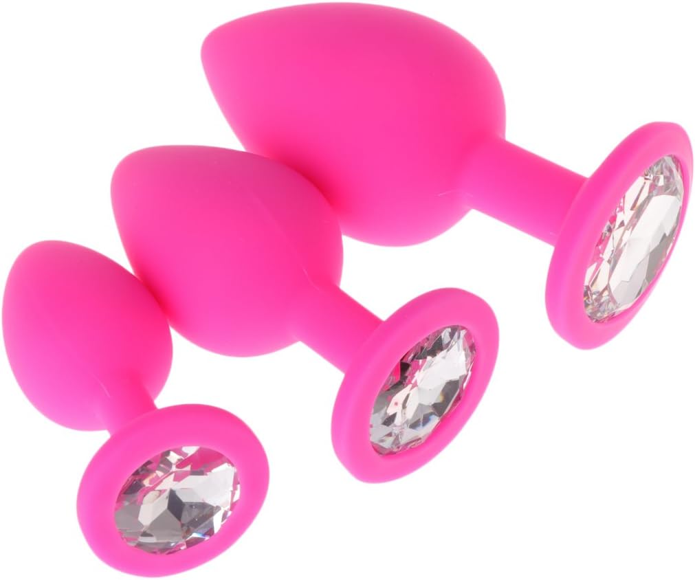 WENWING 3pcs Silicone Amal Plug for Couples Shower Enema Six Toys Trainer Sets Enhance