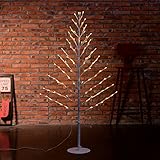 Excelvan 1.2M/4FT 96LEDs Flexible Plane Tree Light Warm White Light White Branches Perfect for Home Festival Party Wedding Bar Indoor Outdoor Decoration