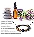 Bella.Vida Mens Handmade Adjustable Braided 12mm Natural Lava Stones and Hawks Eye Bead Bracelet