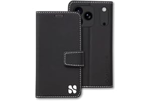 SafeSleeve EMF Protection Anti Radiation for iPhone 17 Pro Max - Vegan Leather iPhone 17 Pro Max Case with Card Holder, Military-Grade Shielding, 3-Card Slots with Built-in Stand (Black)