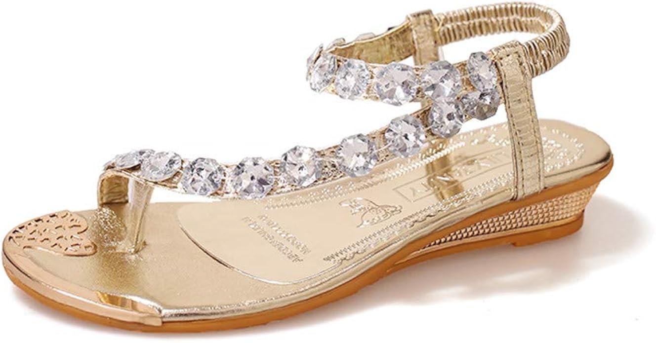 comfortable gold flat sandals