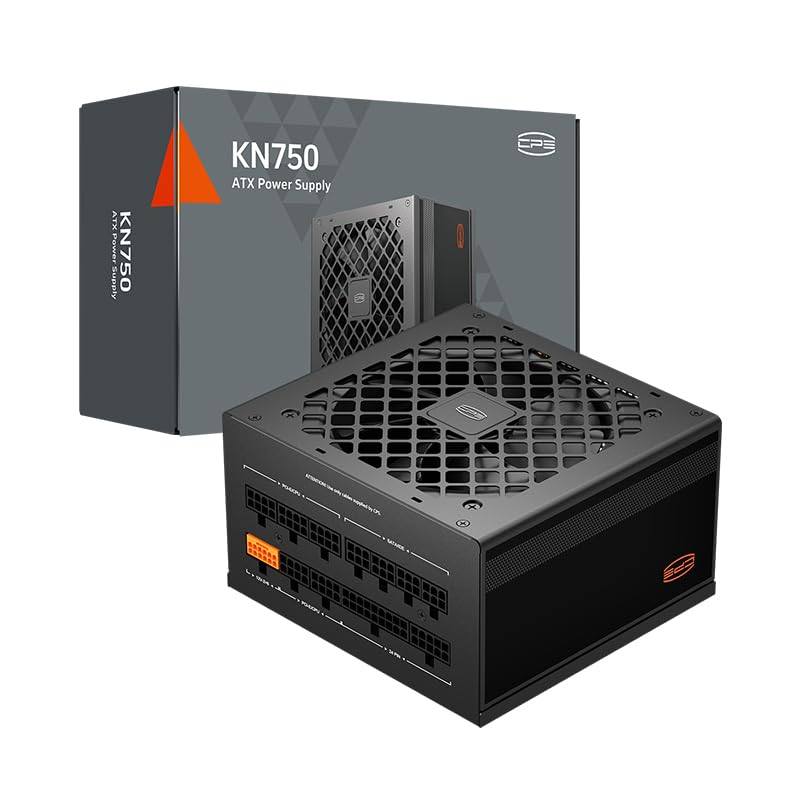 CPS Netzteil Vollmodular, 750W ATX 3.1, 80 Plus Gold Zertifiziert, PCIe 5.1 12V-2×6, japanische Kondensatoren, Ultra-Flexible Kabel, 5 Jahre Garantie (KN750)