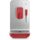 Smeg Fully Automatic Coffee Machine with Integrated Grinder and Steam Wand BCC02RDMUS, Red