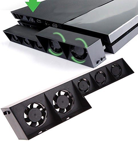 PS4 Cooling Fan,YUDEG Super Cooling Fan for PS4 Cooler External Turbo Temperature Control for Playstation PS4 Host Cooler PS4 smart thermostat fan