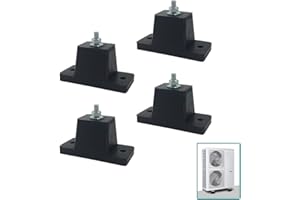 Daisypower Anti-Vibration Shock Absorbing Mounting Bracket, Rubber Isolator Pads for Ductless Mini Split Units AC Condensers, Pack of 4