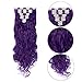8PCS Clip in Hair Extensions Straight Wavy Curly Full Head Women Colorful Highlight Ombre Hairpiece -24