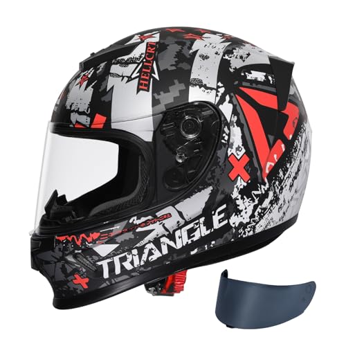 Kids Motorcycle Helmet TRIANGLE s Youth Full Face Helmet