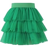 Noomelfish Girls Layered Tutu Skirt Ruffle Tiered Tulle Party Dance Skirt (3-10 Years)