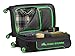High Sierra Alameda 2Pc Spinner Set, Mercury/Black/Lime, One Size