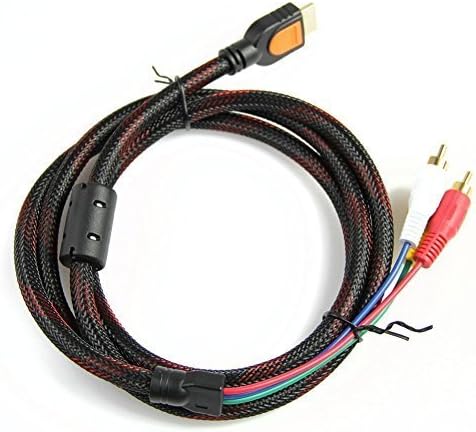 BEEK 5Ft 1.5m HDMI To 3-RCA Video Audio AV Component Converter Adapter Cable For HDTV DVD (not for PS4)