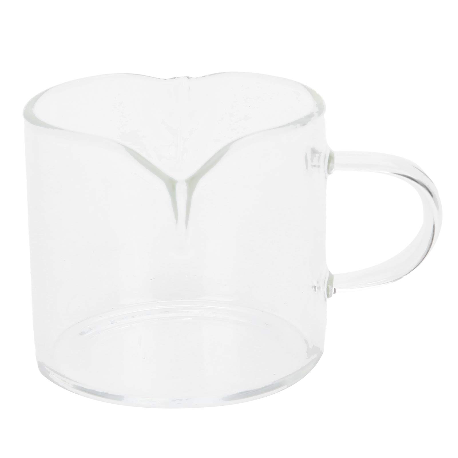 Cikonielf Glass Cup, 100ml Borosilicate Glass Measuring Cup Small Heat-Resistance Milk Coffee Double-Mouthed Ounce Cup Kitchen Supplies Dishwasher Safe
