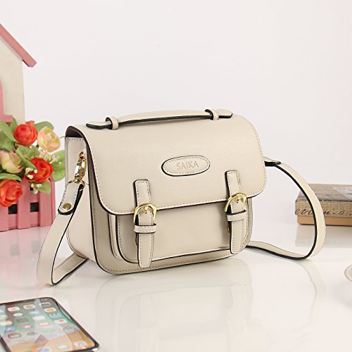 SAIKA Retro Vintage PU Leather Shoulder Bag Case for Polaroid Fujifilm Instax Mini 9/Mini 8/Mini 26/Mini 90/Instant Film Camera/Fujifilm Instax Mini Instant Film Etc