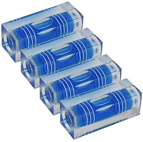 UMEI High Precision mini Level Bubble, Three line Level Ball, Household Level (40X15X15mm 4PCS) (Blue)
