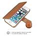TANNC iPhone 5S Case iPhone SE Case [Screen Protector Included] Flip Leather Wallet Phone Case [Layered Dandy] - [Card Slot][Flip][Wallet] - For Apple iPhone 5S / SE Devices - Brown