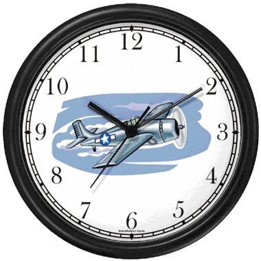 Watchbuddy F4f Wildcat Airplane Or Air Plane Wall Clock Timepieces