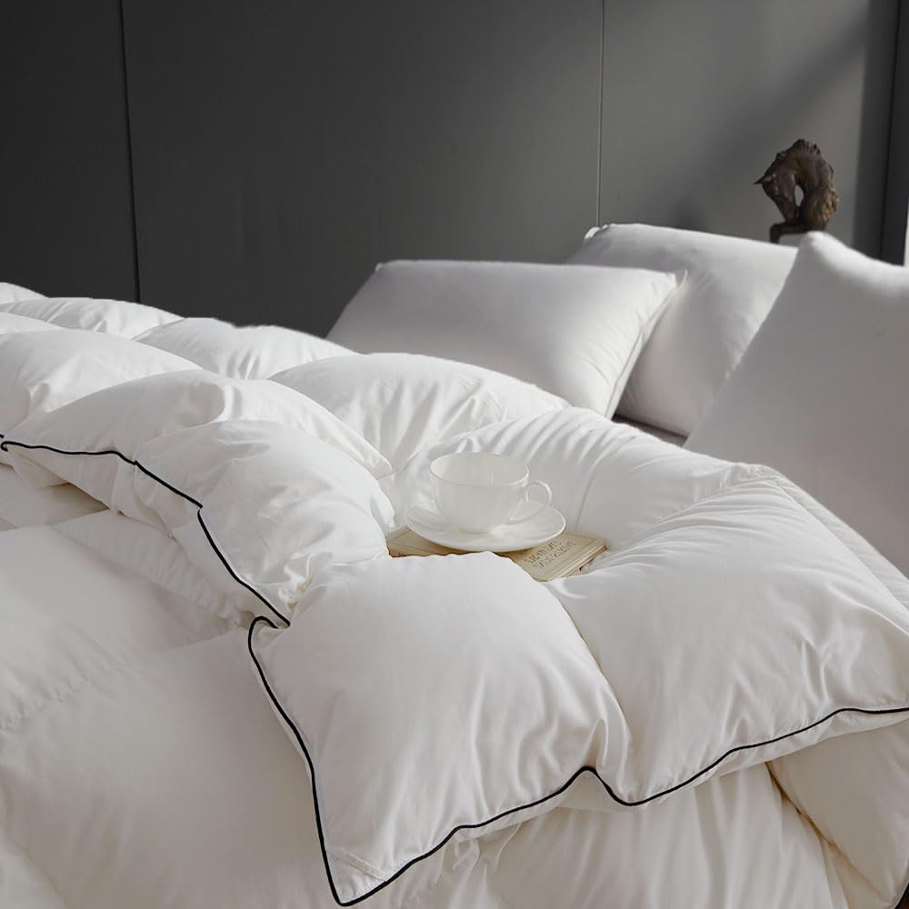 Photo 1 of ***SIMILAR PRODUCT*** sleeprove Queen Size Down Comforter,Medium Weight All-Season Duvet Insert with 8 Loops,Luxury Bedding Comforter, White,90"x90"