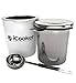 iCooker Tea Infuser [2-Pack] Premium Quality Stainless Steel Mesh For Loose Tea Leaf - Best Reusable Strainer Spice Filter with Tea Scoop and Lid