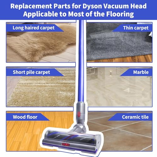 Upgrade V11 High Torque Cleaner Head Replacement for Dyson V11 V15 V10 SV12 SV14 SV15 SV17 SV22 SV27 SV28 SV47 Models, Vacuum Head Attachments for Dyson Parts & Accessories No. 970100-04 & 05
