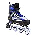 Blue Adjustable Inline Skate Size 8-11 US for Men Ladies Teens