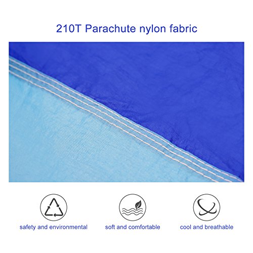 Oileus X-large Double Camping Hammock-Lightweight Nylon Portable Hammock, Best Parachute Double Hammock-10ft Straps with Loops & Carabiners-For Backpacking Beach Yard 130" L x 78" W