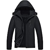 Jingangjin Men's Mountain Waterproof Ski Jacket Winter Windbreaker Warm Hooded Snowboarding Raincoat Jackets