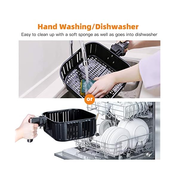 Air Fryer Oven, Uten 5.5L Oil Free Air Fryers, Rapid Air Technology for Healthy Oil Free & Low Fat Cooking, Baking and…