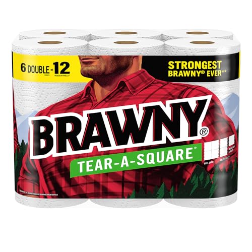 Brawny® Tear-A-Square® Paper Towels, 6 Double