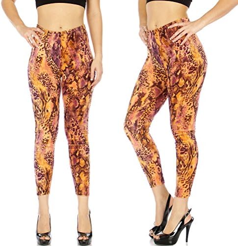 ParisianChic Fashion Chic Velour animal print cropped leggings #1