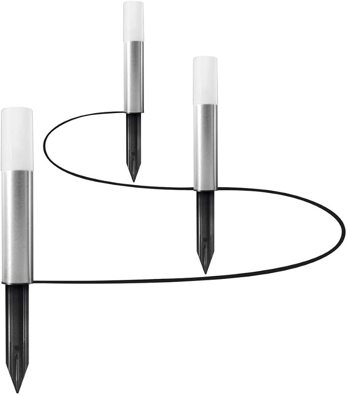 Luz de jardim LED inteligente com tecnologia WiFi, extensão por 3 mini postes para exterior, cores RGB intercambiáveis, compatível com Google e Alexa, SMART+ WIFI GARDPOLE MINI