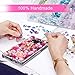 Samsung Galaxy Note 9 Case, Mavis's Diary Full Edge 3D Handmade Luxury Bling Crytal Fashion Design Shiny Gem Pearl Rhinestone Diamond Clear Hard Protective Plastic PC Cover - Flower