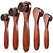 Jovitec 5 Pack Horsehair Polish Applicator Brush Kit Saddle Soap Shoe Shine Brush Dauber Wooden Care Shine Clean for Leather Boot Bag(Brown)